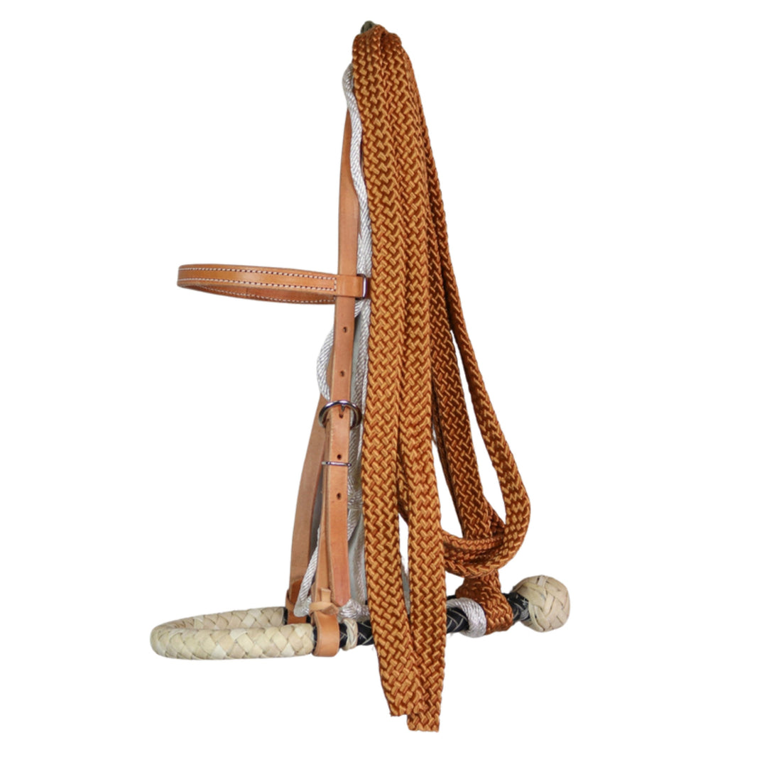 Bosal Tressé Avec Cuir Brut Marron Naturel - Taille Standard Pour Bosal Tressé Avec Cuir Brut Marron Naturel - Taille Standard Pour