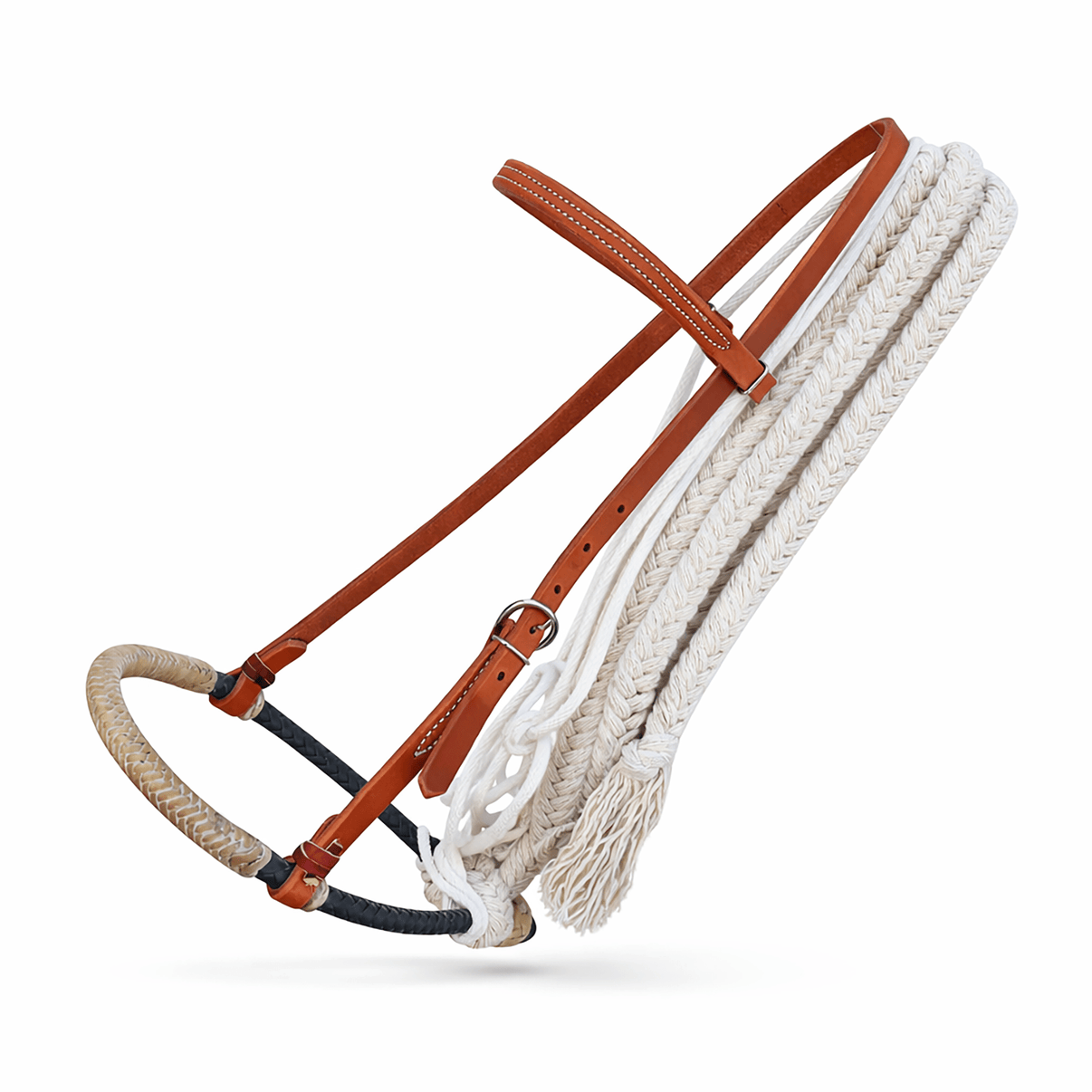 Cowboy Breaking Training Pencil Bosal Hackamore USA Made - M - Royal Saddles - Western Headstall/Bosal