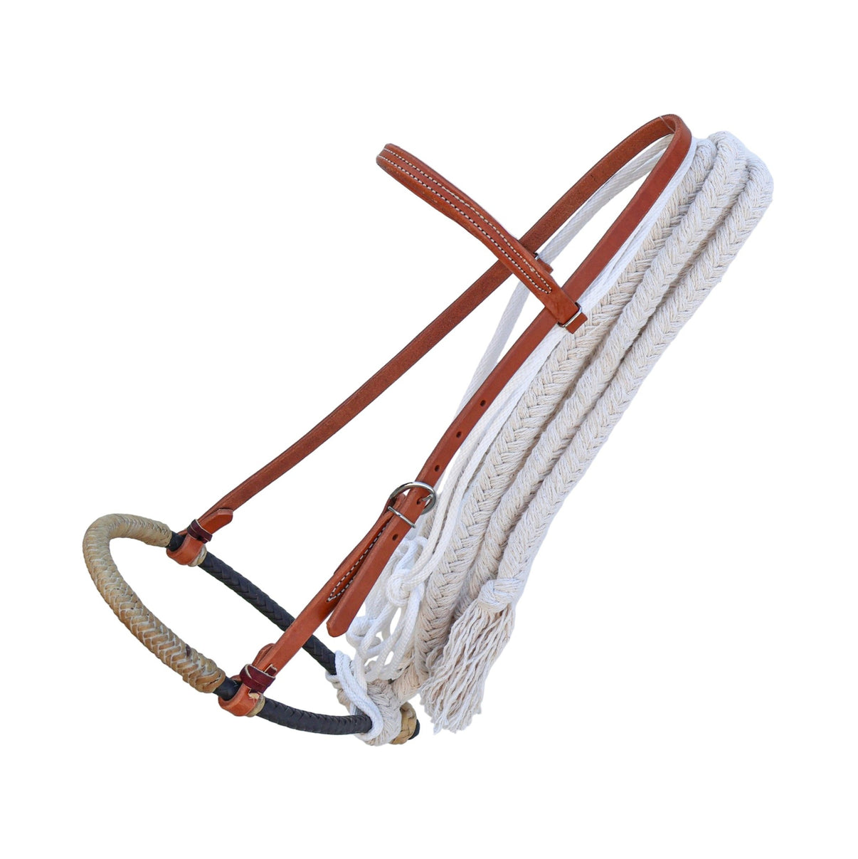 Cowboy Breaking Training Pencil Bosal Hackamore USA Made - M - Royal Saddles - Western Headstall/Bosal