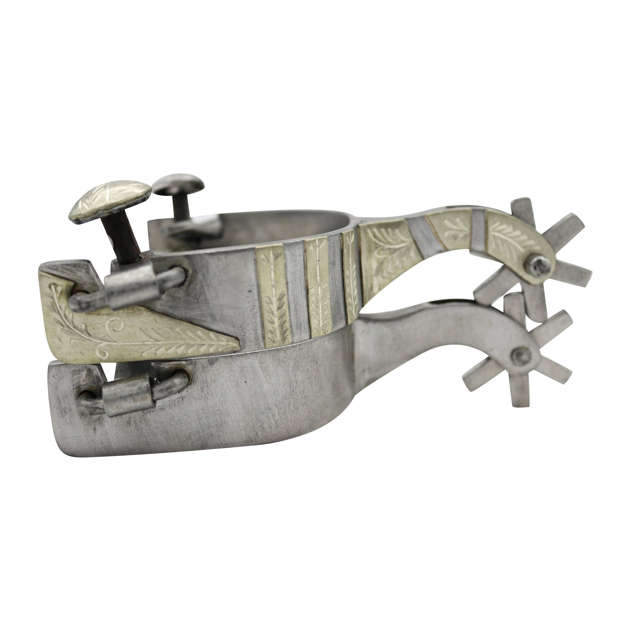 Cowboy Engraved Spurs Western Spurs - M-Royal Saddles