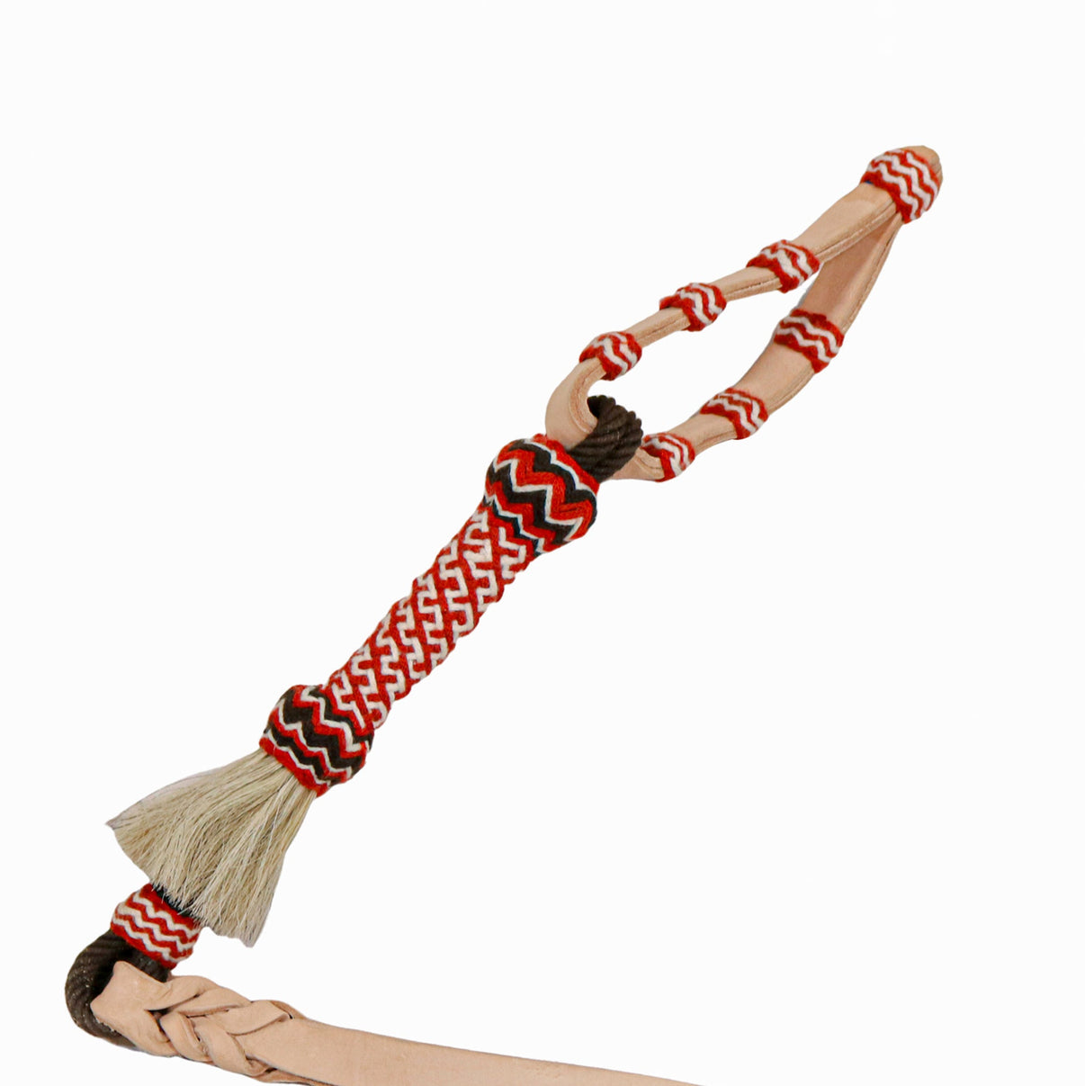 Cuarta Cafe Orange Charra Chomite Leather Quirt - M - Royal Saddles - Charro Whips/Cuartas