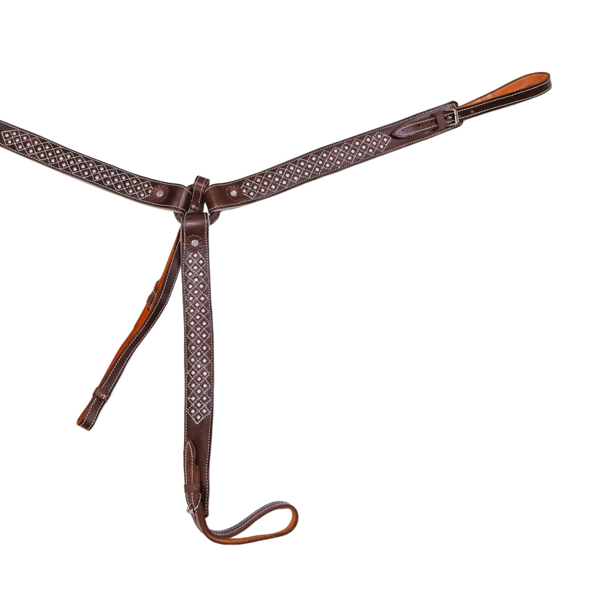 Dark Brown Breast Collar Pecho Pretal Resacado Charreria - M - Royal Saddles - Charro Breastcollar/Pechera
