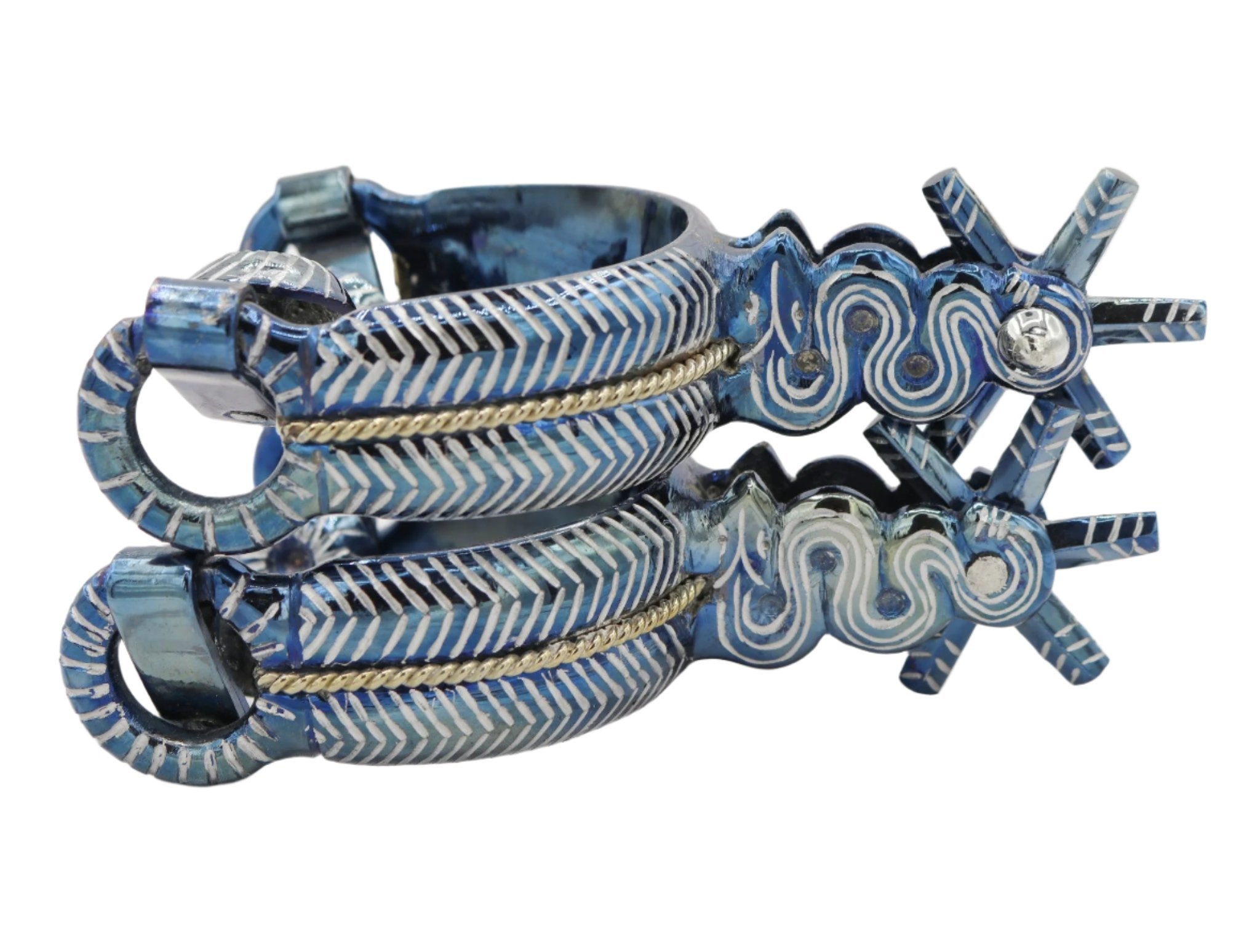 Espuelas Charras Acero Azul Mexican Blue Spurs main image 0