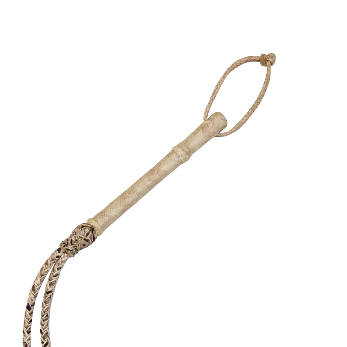 Fino Cuarta Charra Trenzada Cuero Crudo Rawhide Quirt - M - Royal Saddles - Charro Whips/Cuartas