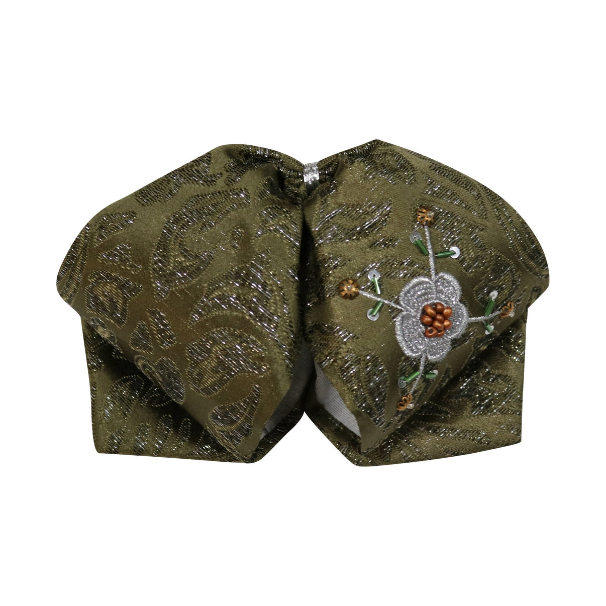 Green Fino Silver Charra Mexican Mono Bowtie - M - Royal Saddles - Monos Charros