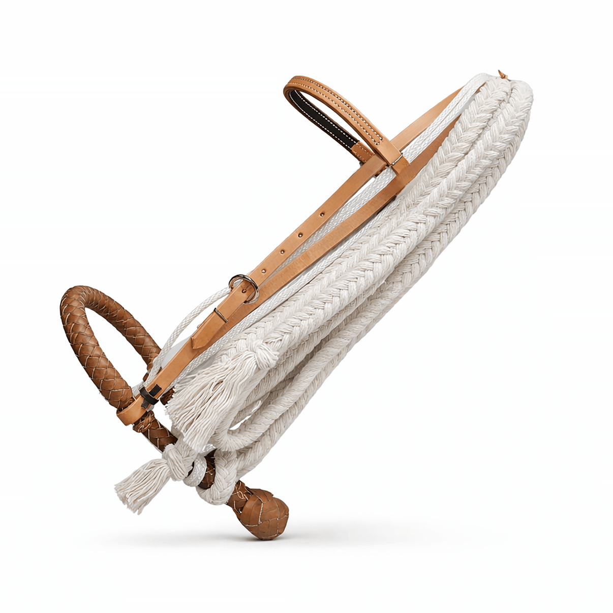 Heavy Duty Leather Bosal Western Horse Breaking Training Hackamore - M - Royal Saddles - Western Headstall/Bosal