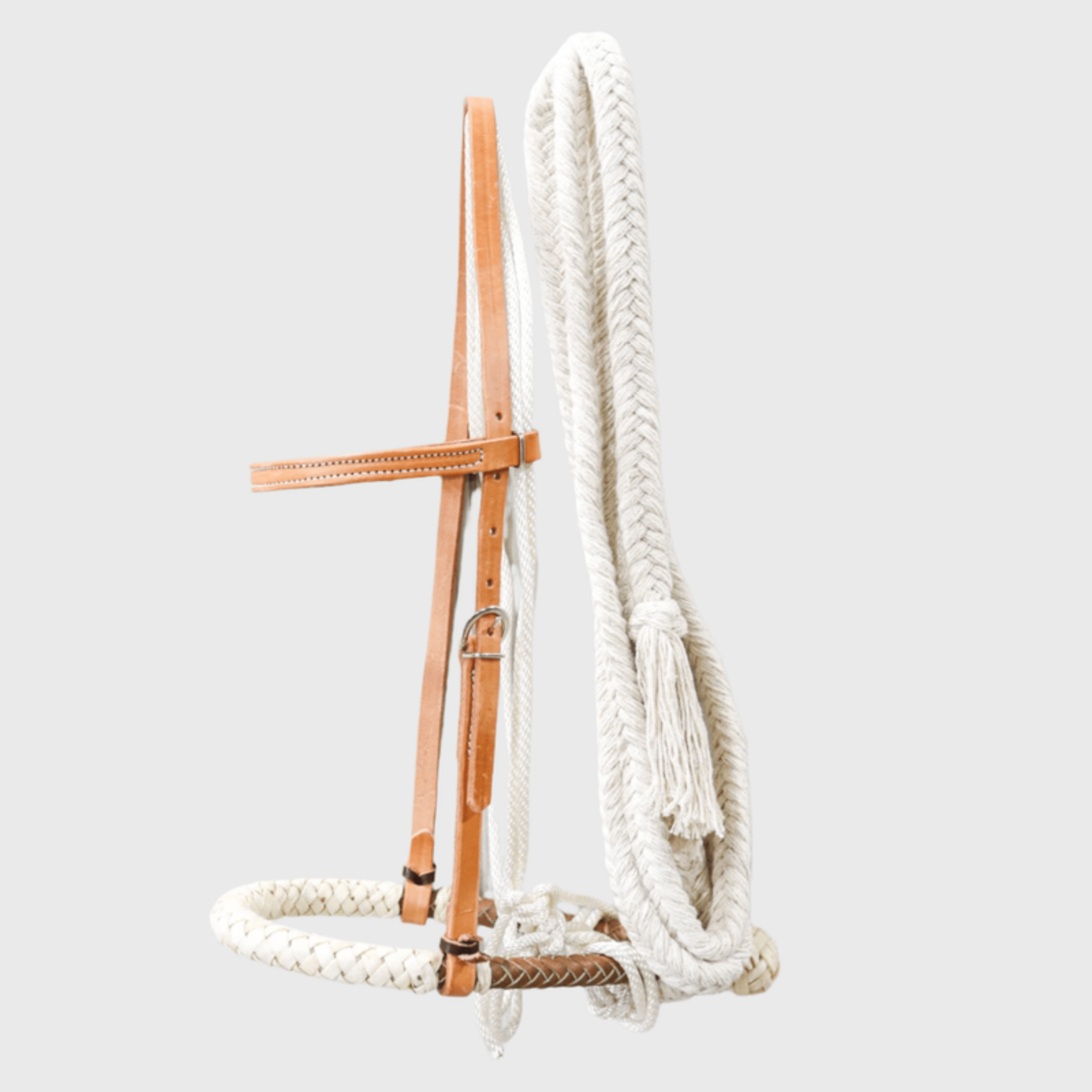 Western Horse BreakingトレーニングHackamore Heavy Duty Leather Bosal Western Horse Breaking Training Hackamore