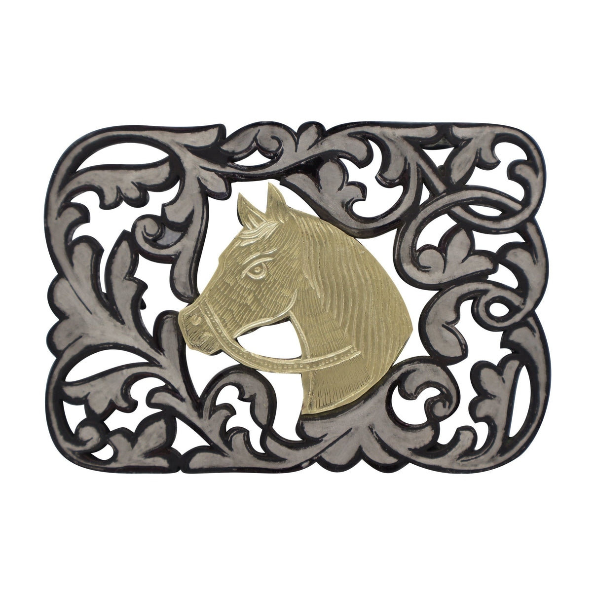 Hebilla Charra "Caballo" Diseno Charro Buckle - M - Royal Saddles - Belts/Buckles