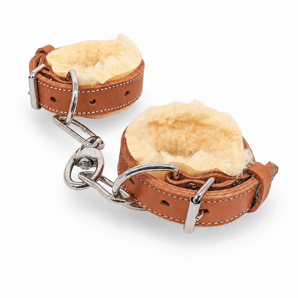 Horse Chain Hobble Russet Leather Horse USA Made - M-Royal Saddles - Horse Gear