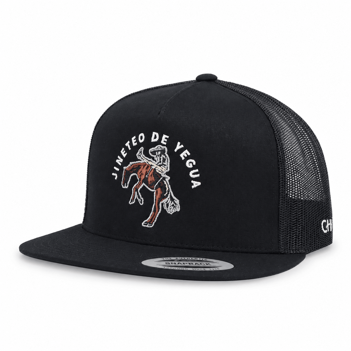 Jineteo De Yegua Black Charros Trucker - M-Royal Saddles - Charros Original Hats