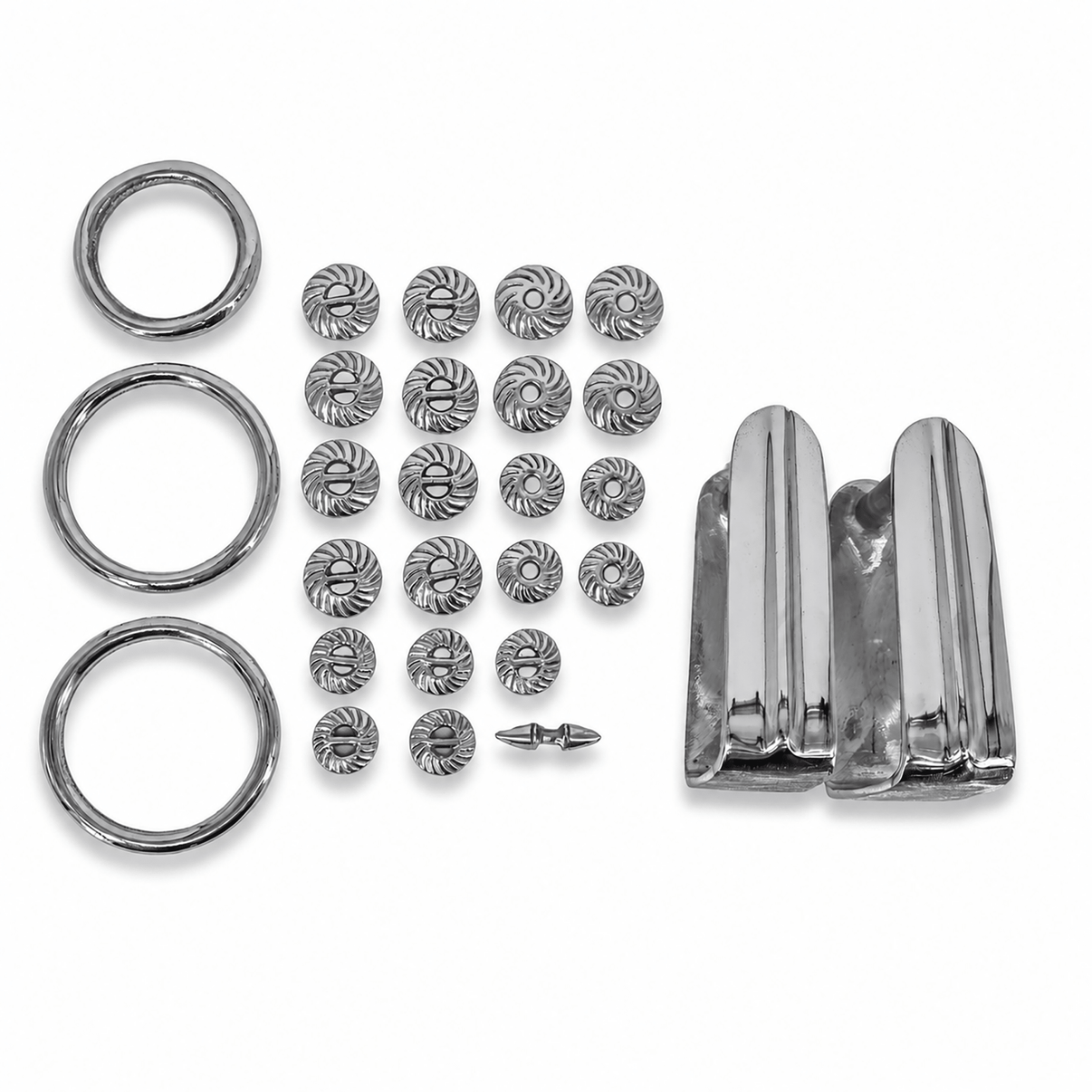 Juego De Herrajes De Aluminio Para Montura Charra Charro Saddle - M-Royal Saddles - Charro Saddle Parts