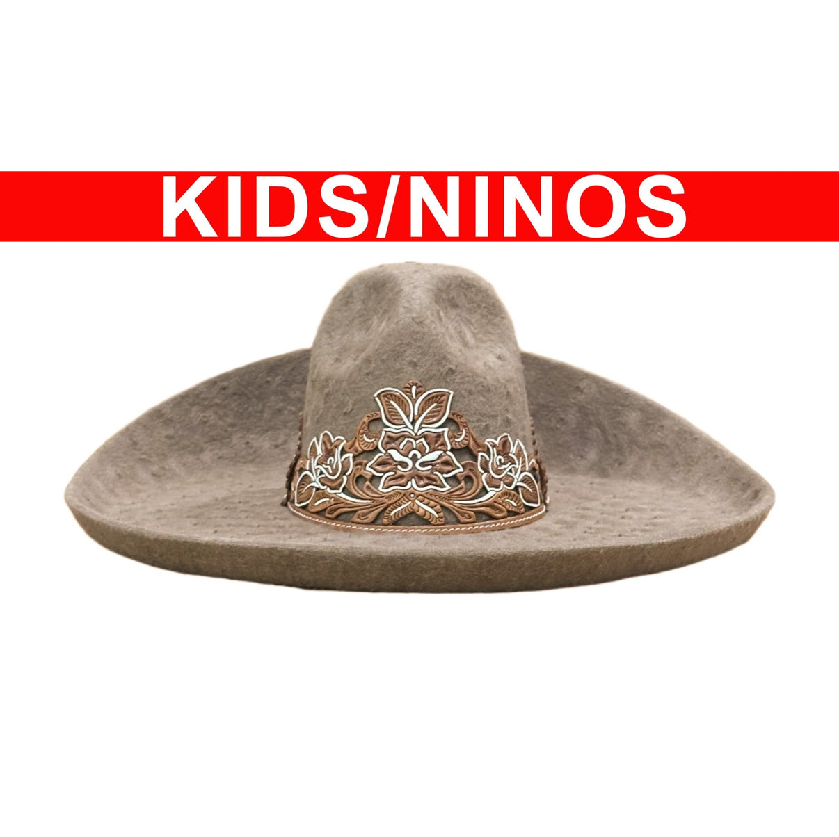 Kids Nino MEX 51 Cafe Sombrero Charro - M - Royal Saddles - Sombreros Charros