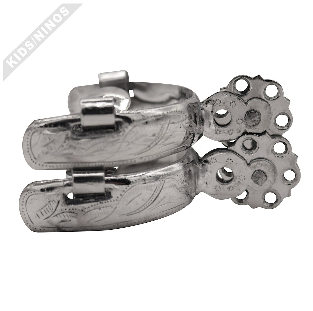 Kids Nino Simple Acero Espuelas Económicas - M - Royal Saddles - Mini/Pony Tack
