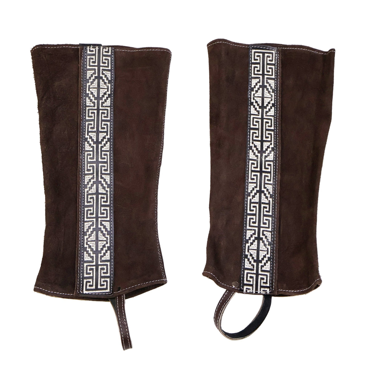 Leather Polainas (M) Charros Brown Leather Chaps - M - Royal Saddles - Charro Polainas/Chaps