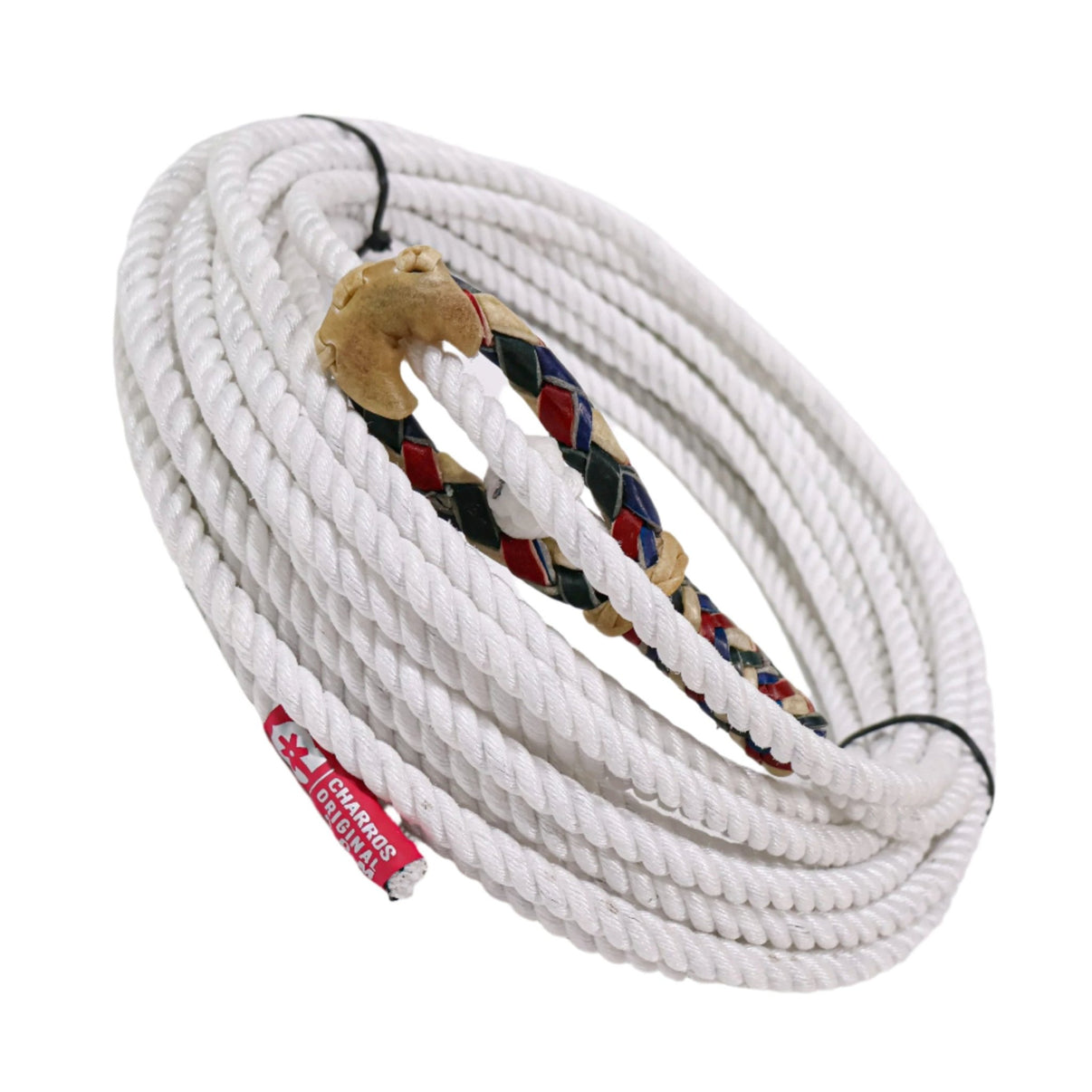 LIMITED 50FT White 11mm Rope Soga Plomo (Lead Core) - M - Royal Saddles - Ropes/Sogas