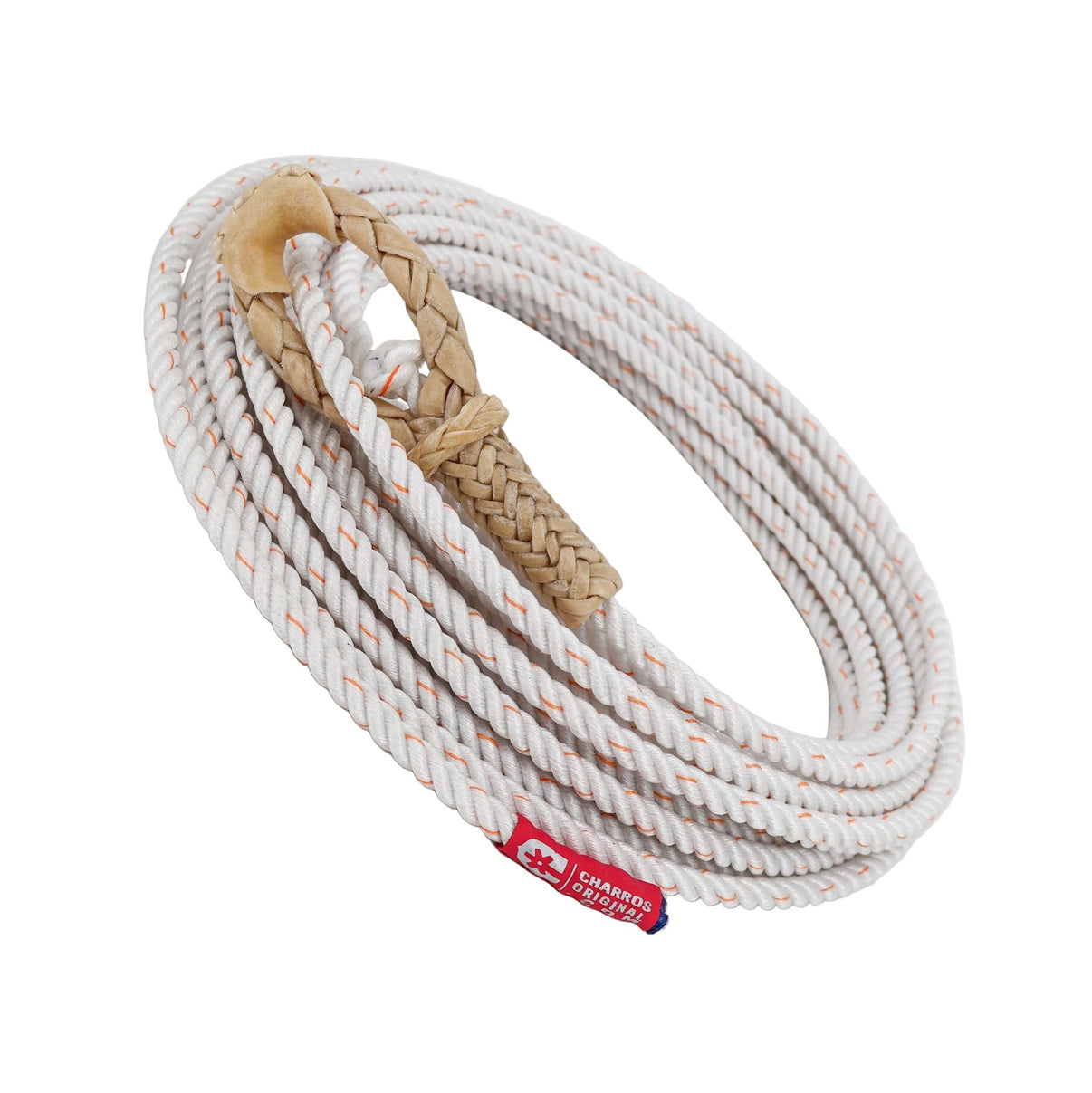 LIMITED - 50FT White Soga Plomo 10.25mm (Lead Core) Rope - M - Royal Saddles - Ropes/Sogas