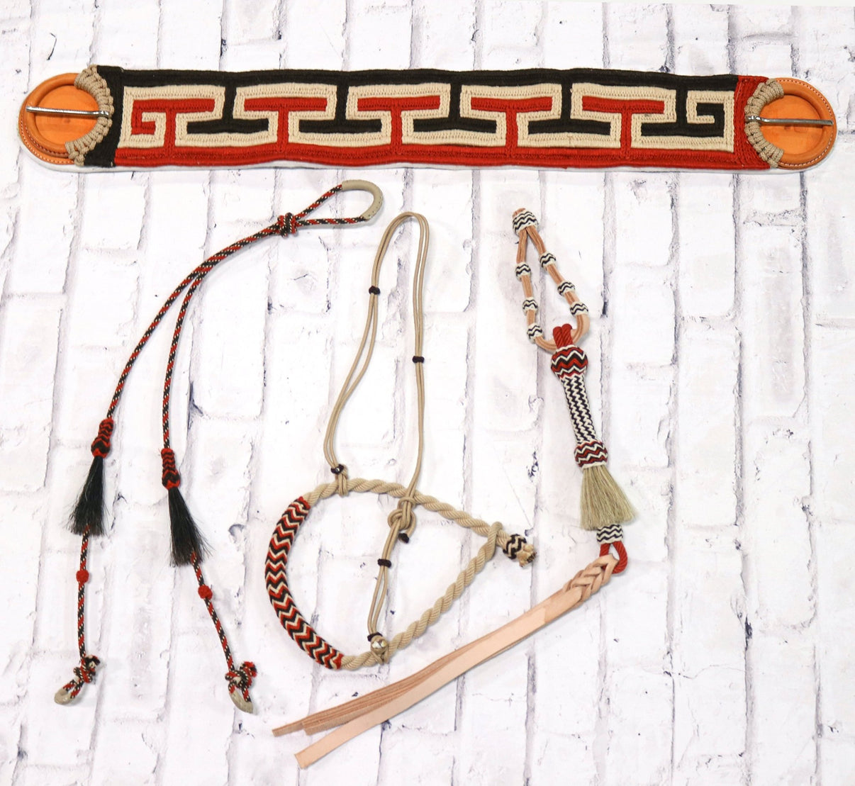 Orange Charro Saddle Tack Matching Set - M - Royal Saddles - Charro Tack Sets
