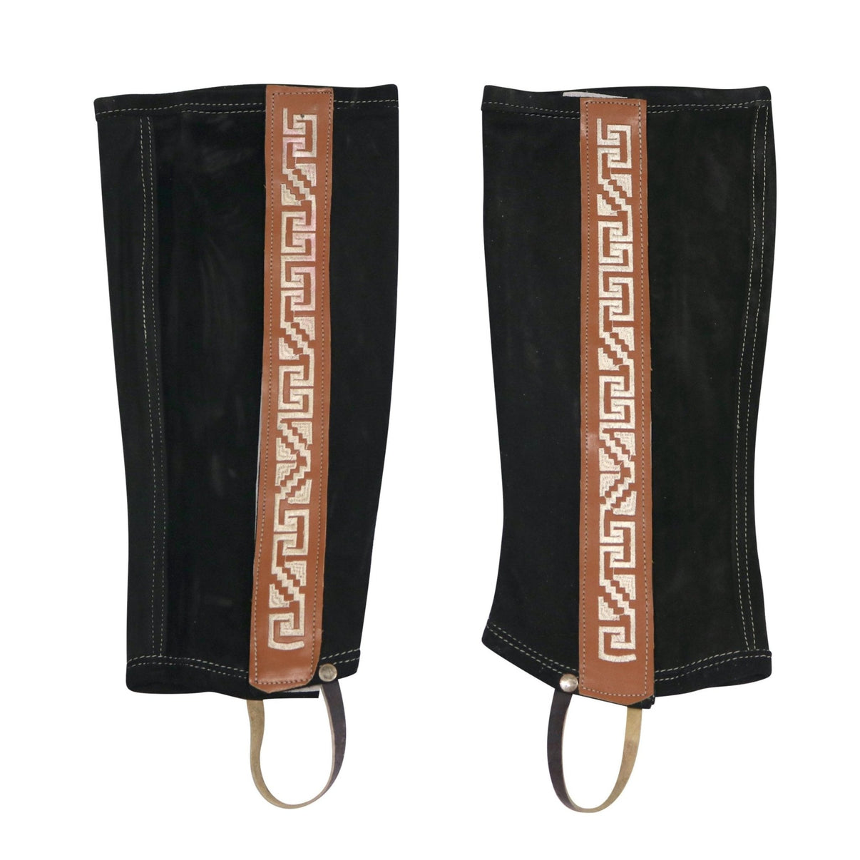 Polainas Black Charras Half Charro Half Chaps - M - Royal Saddles - Charro Polainas/Chaps