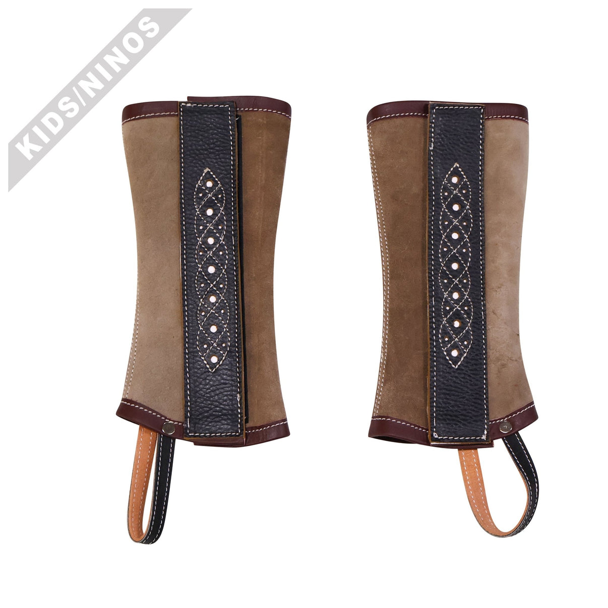 Polainas Gamuza Kids (M) Para Nino Half Chaps Charras - M - Royal Saddles - Charro Polainas/Chaps