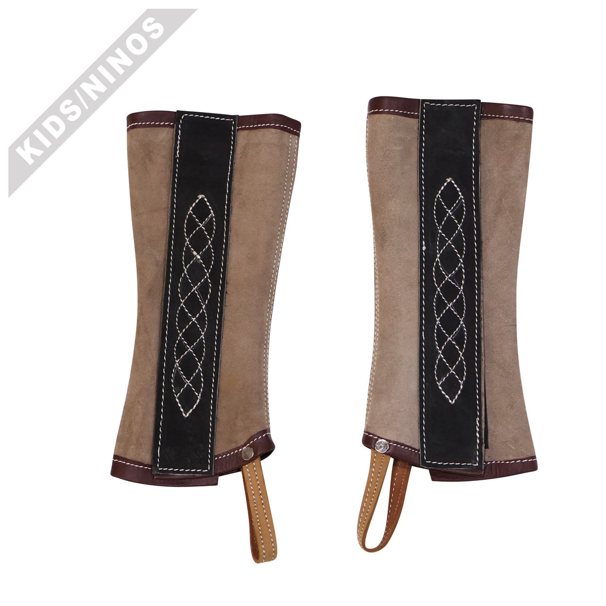 Polainas Half Chaps (M) Charras Nino Suede Kids - M - Royal Saddles - Charro Polainas/Chaps