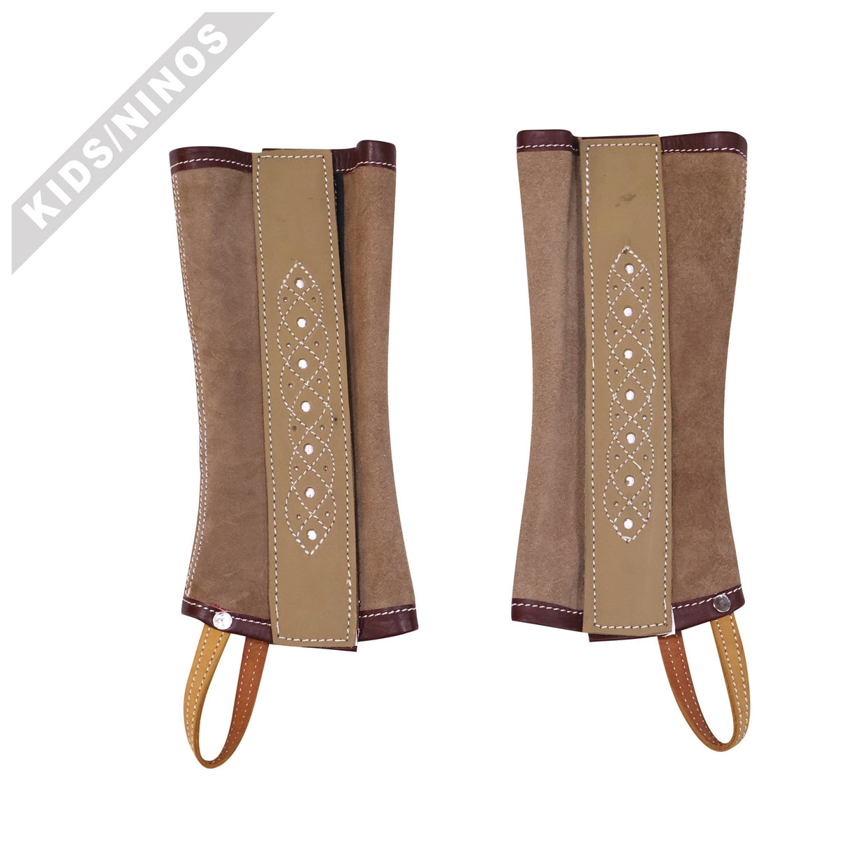 Polainas (M) Half Chaps Suede Kids Charras Nino - M - Royal Saddles - Charro Polainas/Chaps