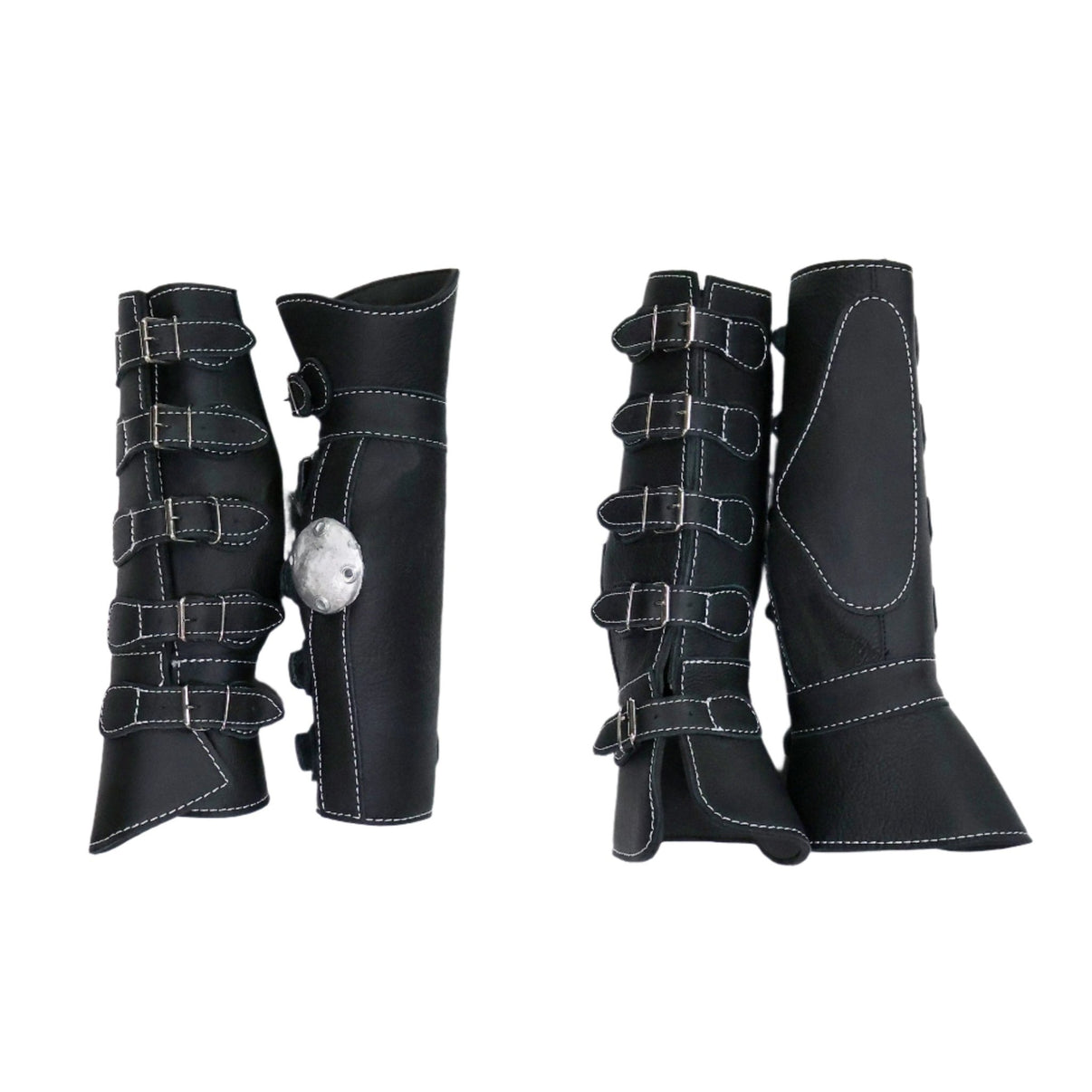 Protectores Black Charro Horse Leg Boot Protector - M - Royal Saddles - Horse Gear