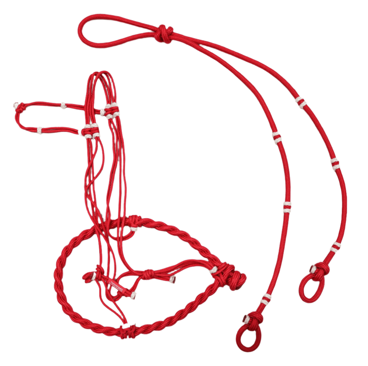Red Bosalillo Charro De Nylon Horse Bosal Set - M - Royal Saddles - Charro Bozal