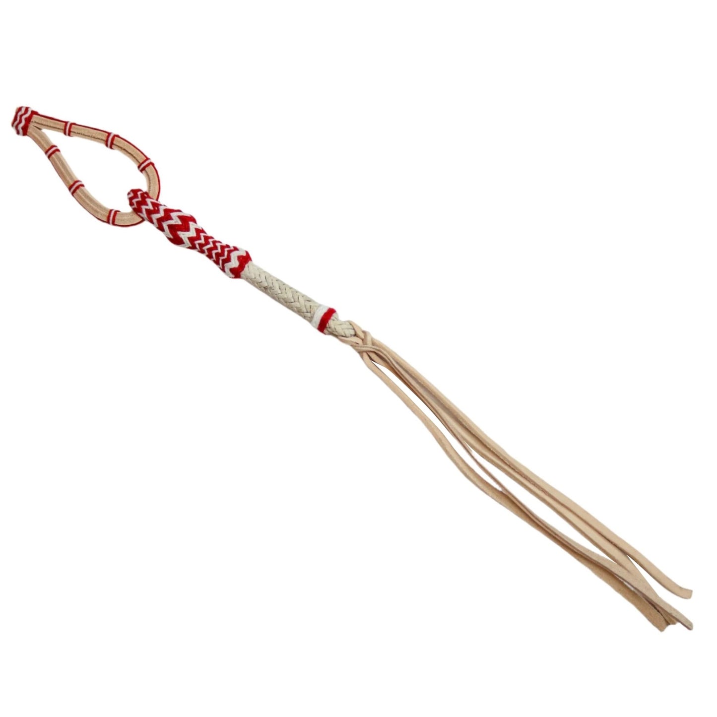 Charro Red Braided Leather Quirt Cuarta Charra main image 1