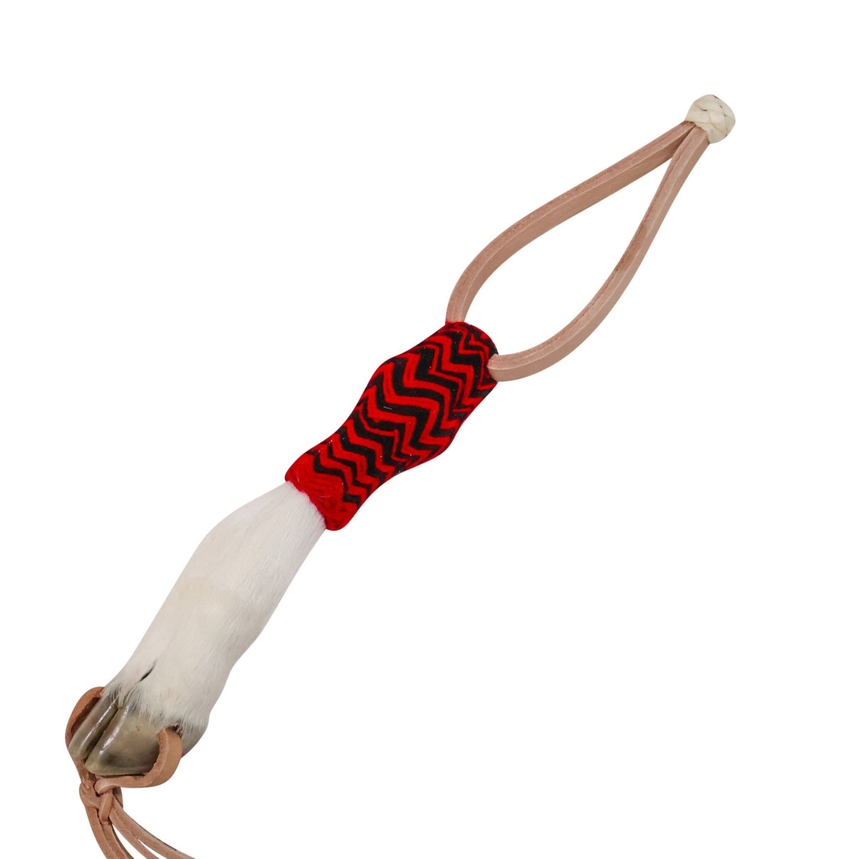 Red Chomite Charro Quirt Cuarta Pata De Venado - M - Royal Saddles - Charro Whips/Cuartas