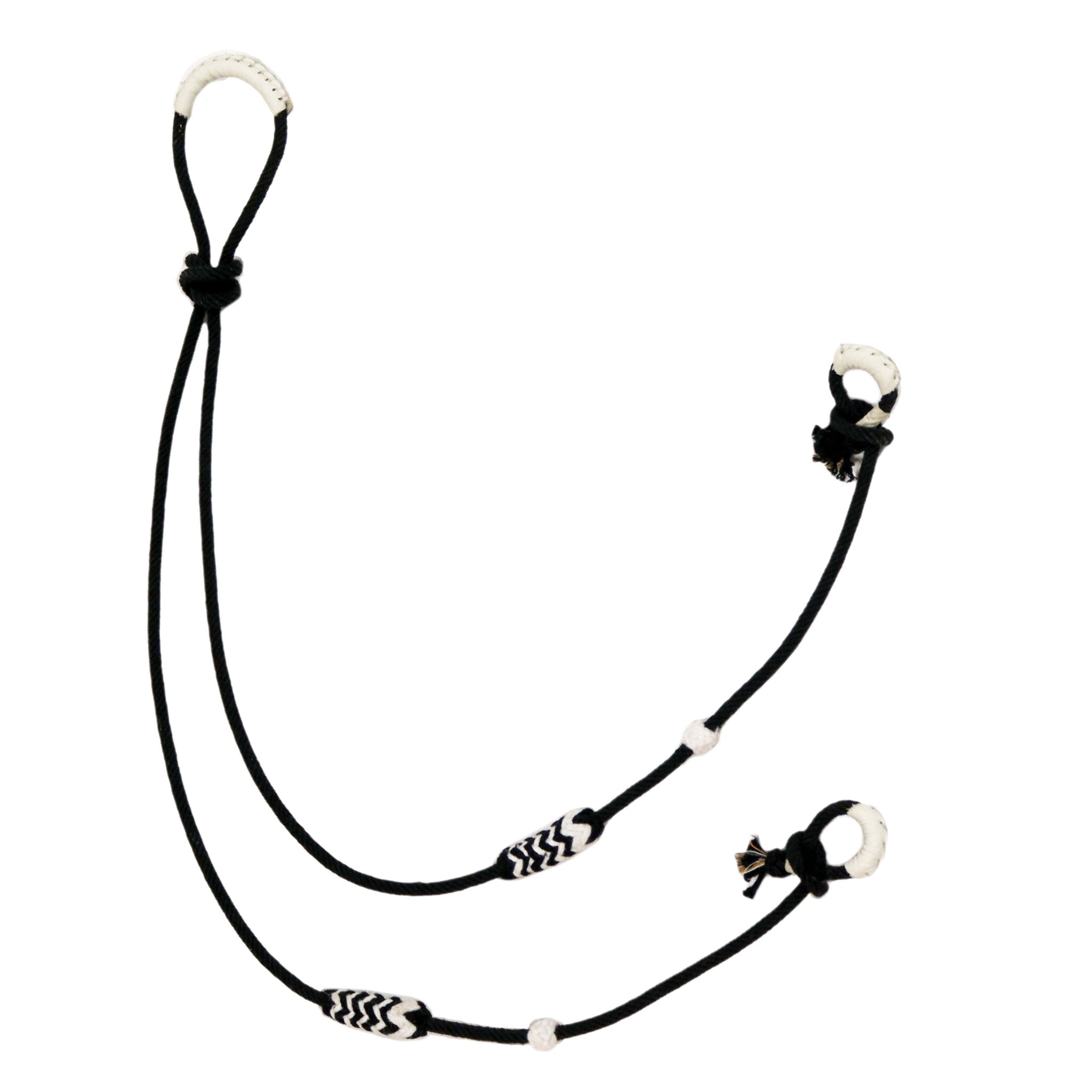 Riendas Charras Negro/Rojo Crines Caballo Horse Reins main image 1