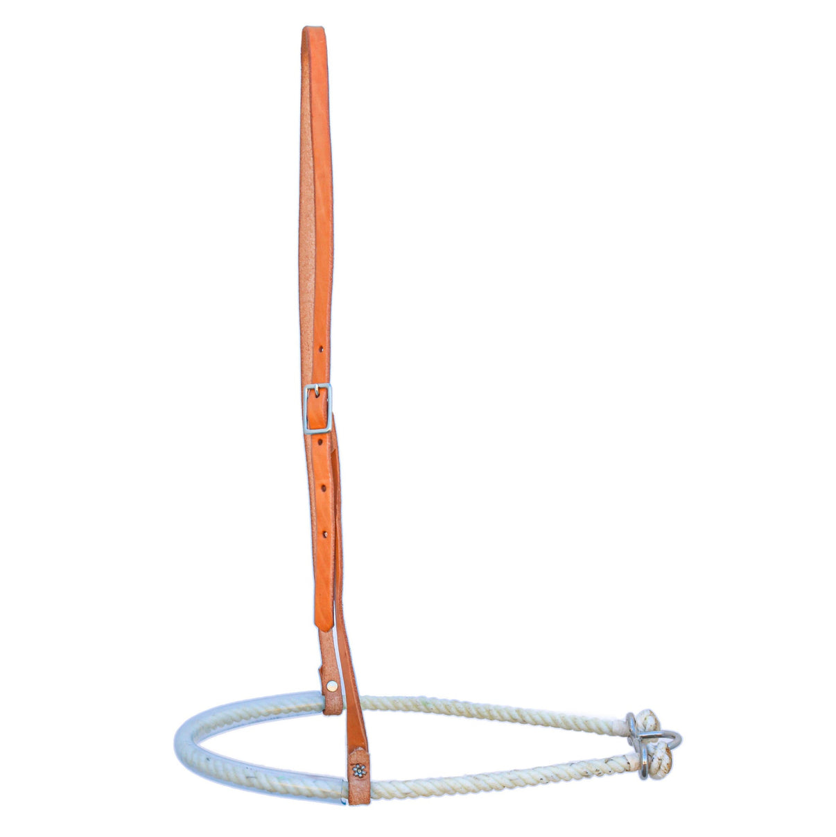 Rope Western Noseband With Plastic Tubing Headstall - M - Royal Saddles - Western Headstall/Bosal