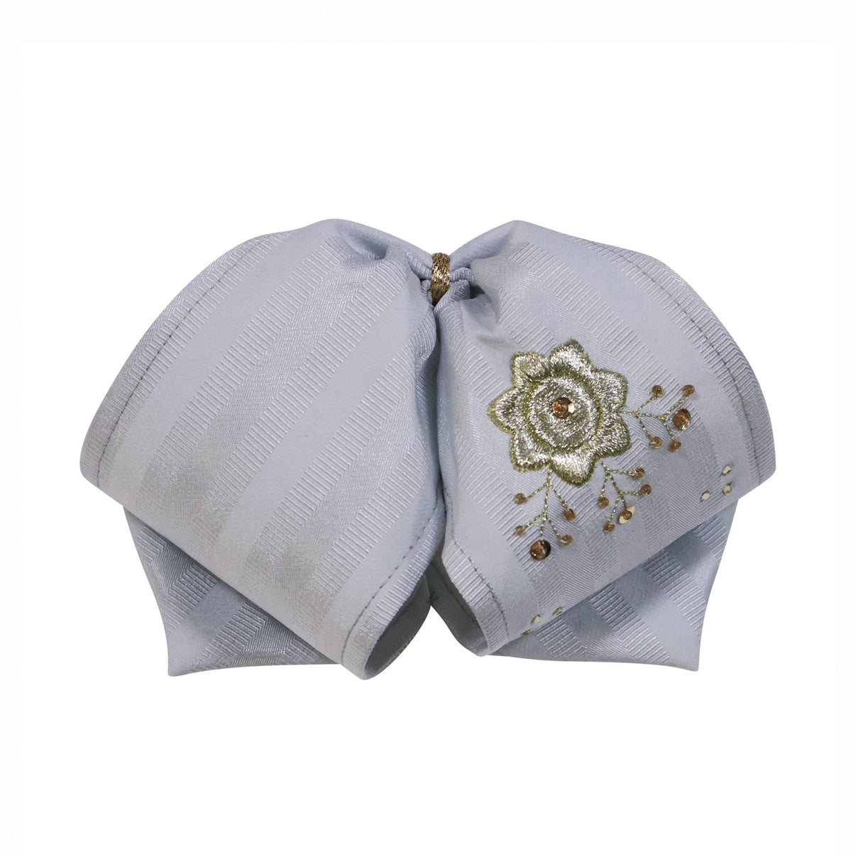 Silver Mono Charro Flor Bowtie - M - Royal Saddles - Monos Charros