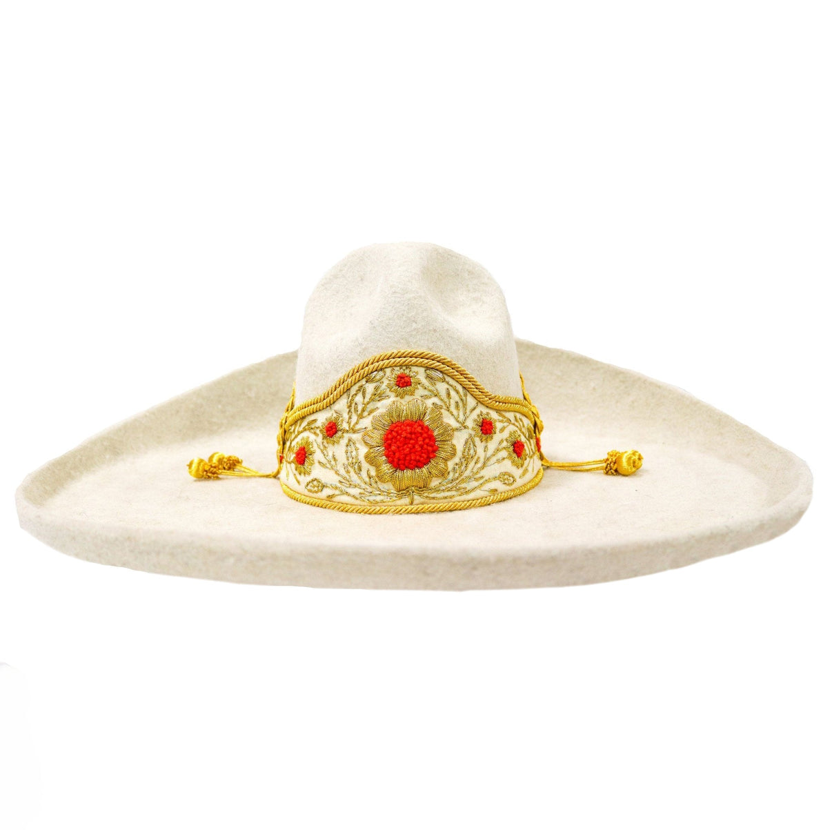 Sombrero MEX 57 Charro Lana Hueso Toquilla Hat - M - Royal Saddles - Sombreros Charros