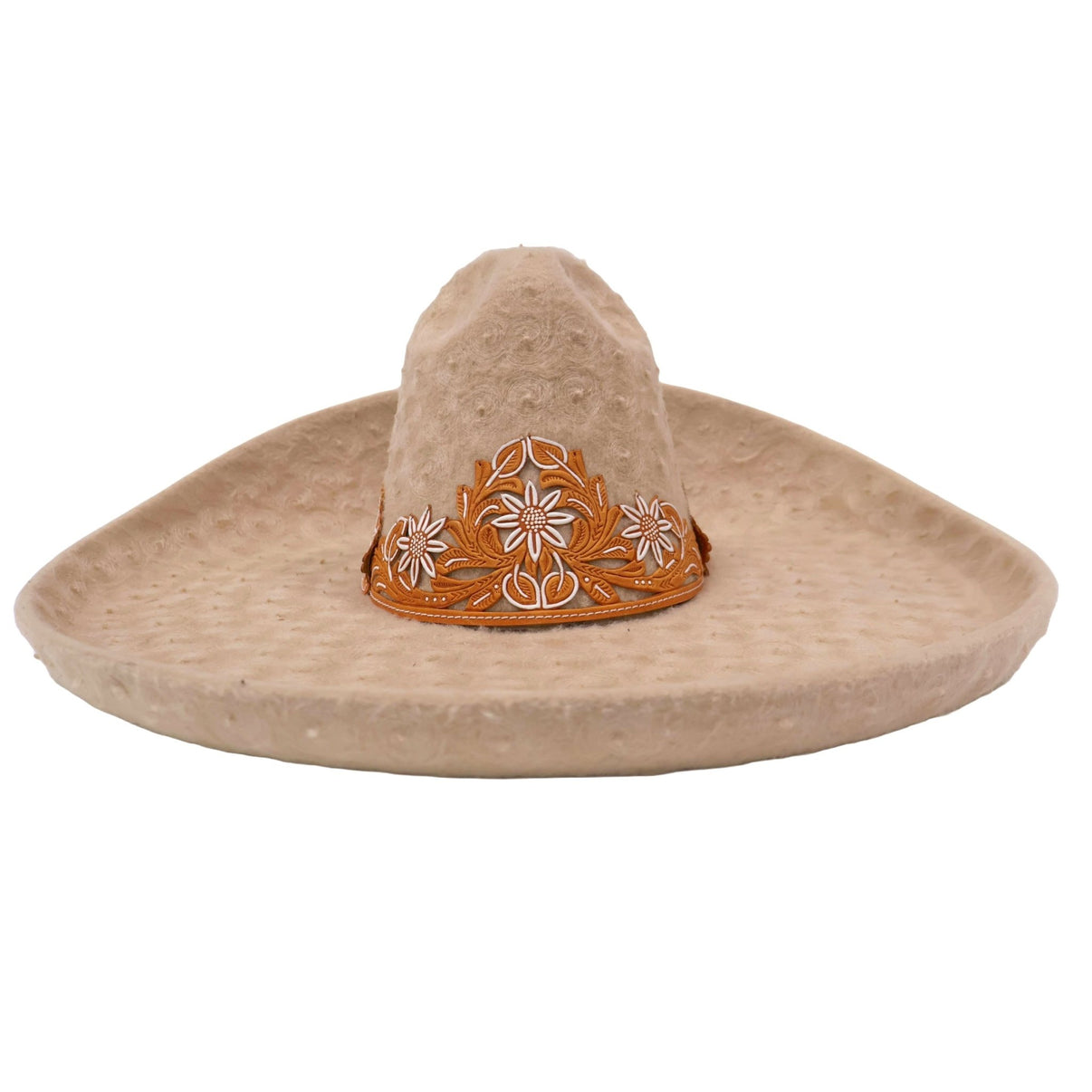 Sombrero MX 57 Charro Diseno Flor - M - Royal Saddles - Sombreros Charros