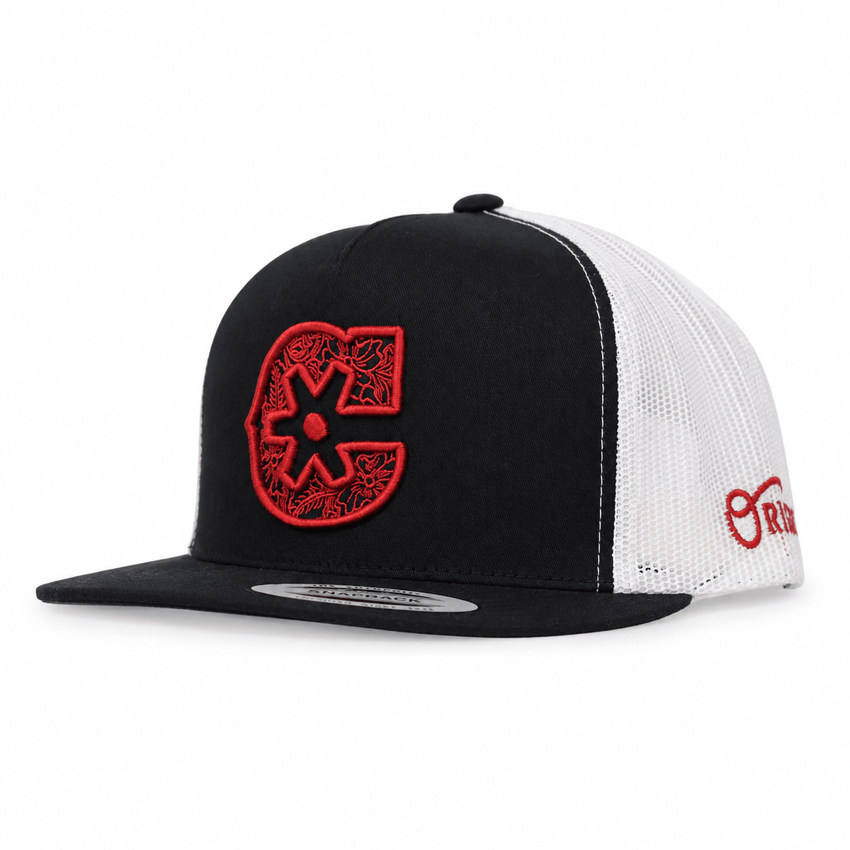 Tooled Floral Original "C" Trucker Hat - M-Royal Saddles - Charros Original Hats