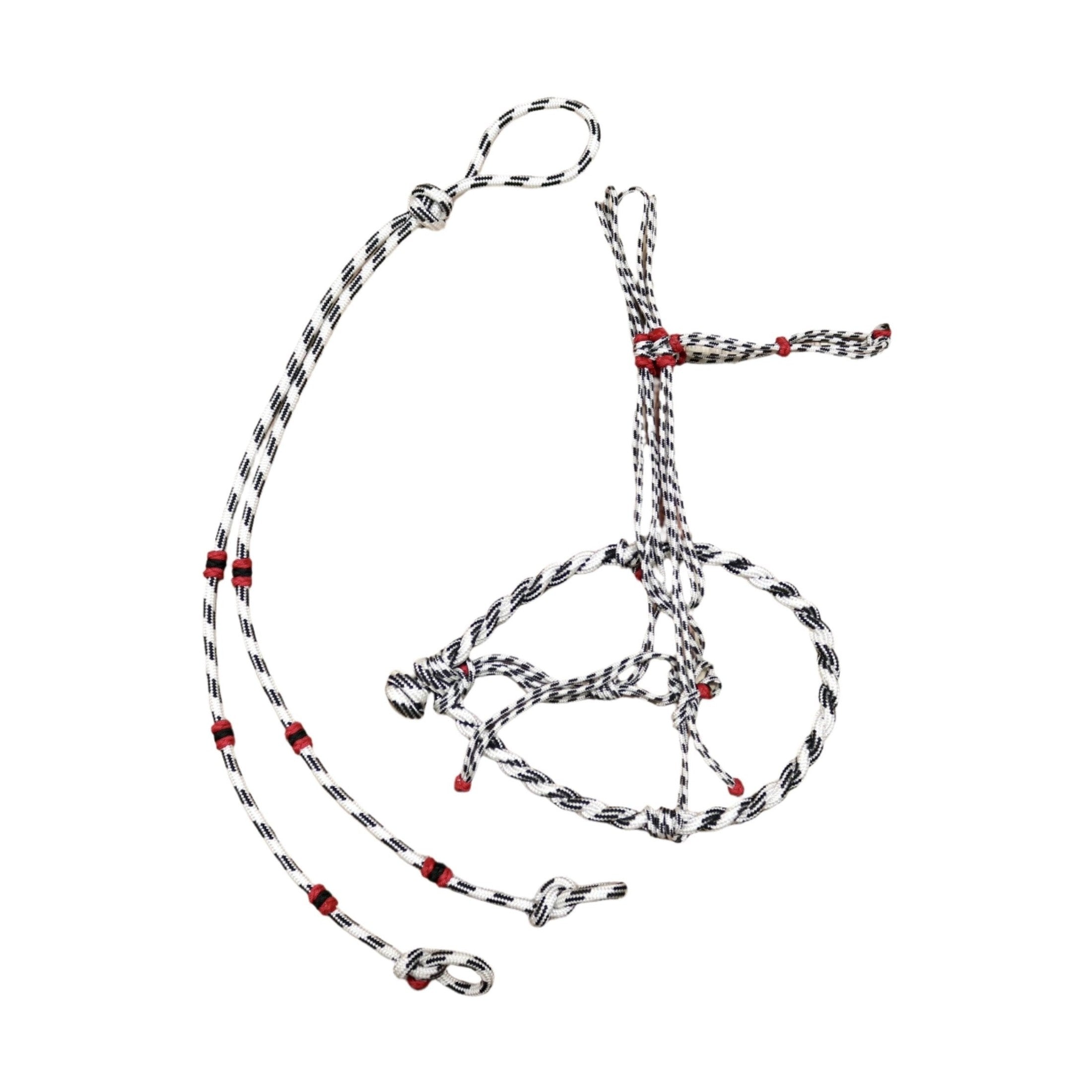 Charros White Halter Horse Bosal/Rienda Set main image 1