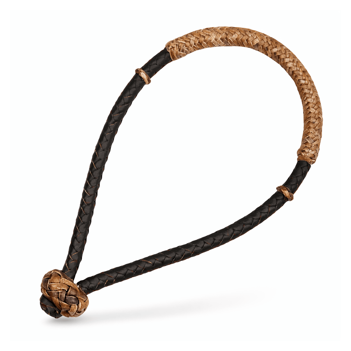 Working Bosal Cowboy 1/2" Braided Leather Rawhide Noseband - M - Royal Saddles - Western Headstall/Bosal
