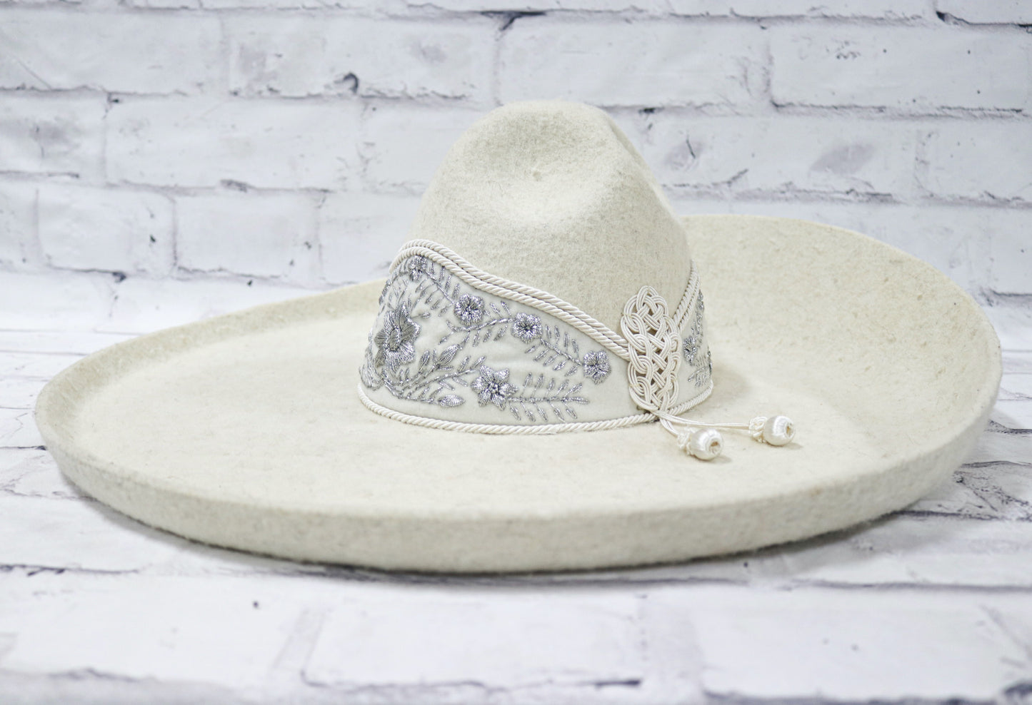 Sombrero Silver (MEX 61) Charro  Hueso Charro Hat