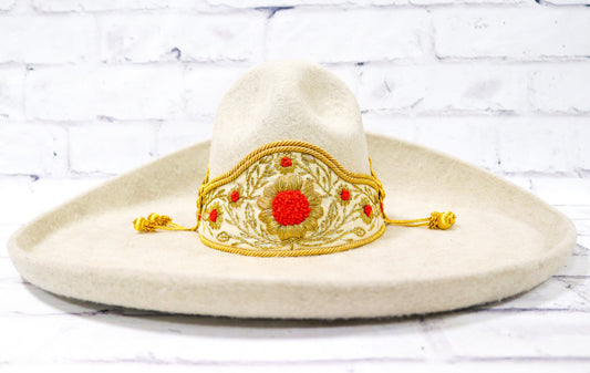 Sombrero Charro Hueso Toquilla (MEX 57) Charro Hat
