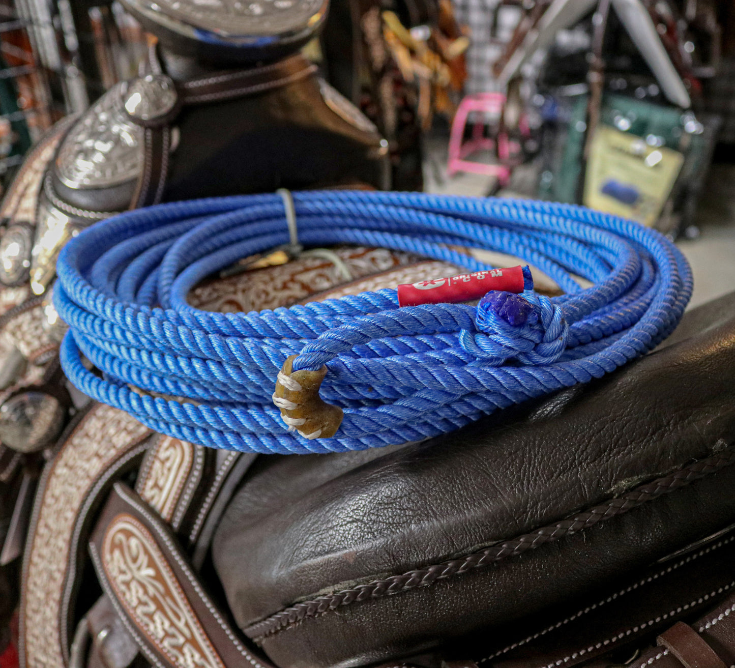 50 ft Blue 10mm Soga De Plomo Rope Poly-Nylon Lasso