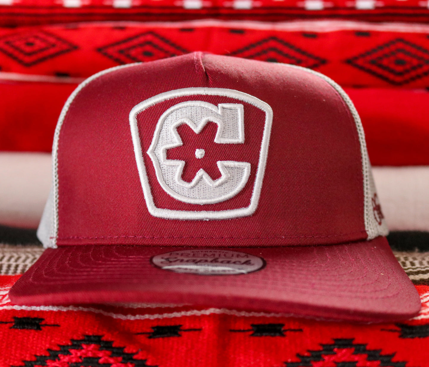 Maroon "C" Logo Charros Original Curve Hat