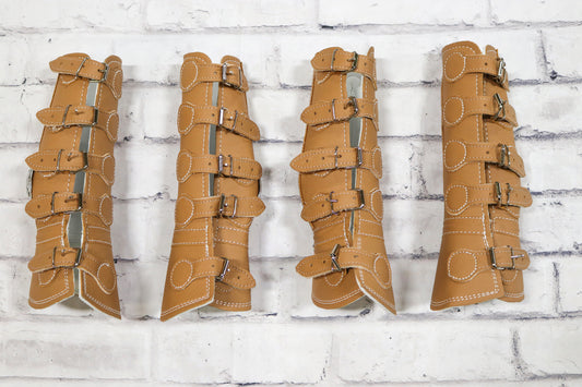 Protectores Para Caballo Tan Brown Charro Horse Leg Boots