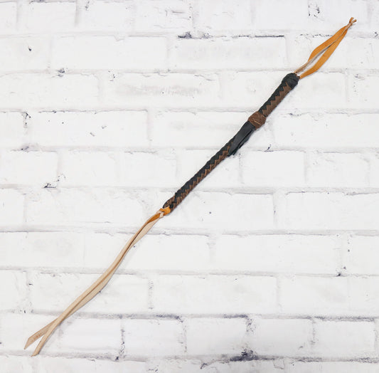Leather Quirt Brown Genuine Western Whip Design