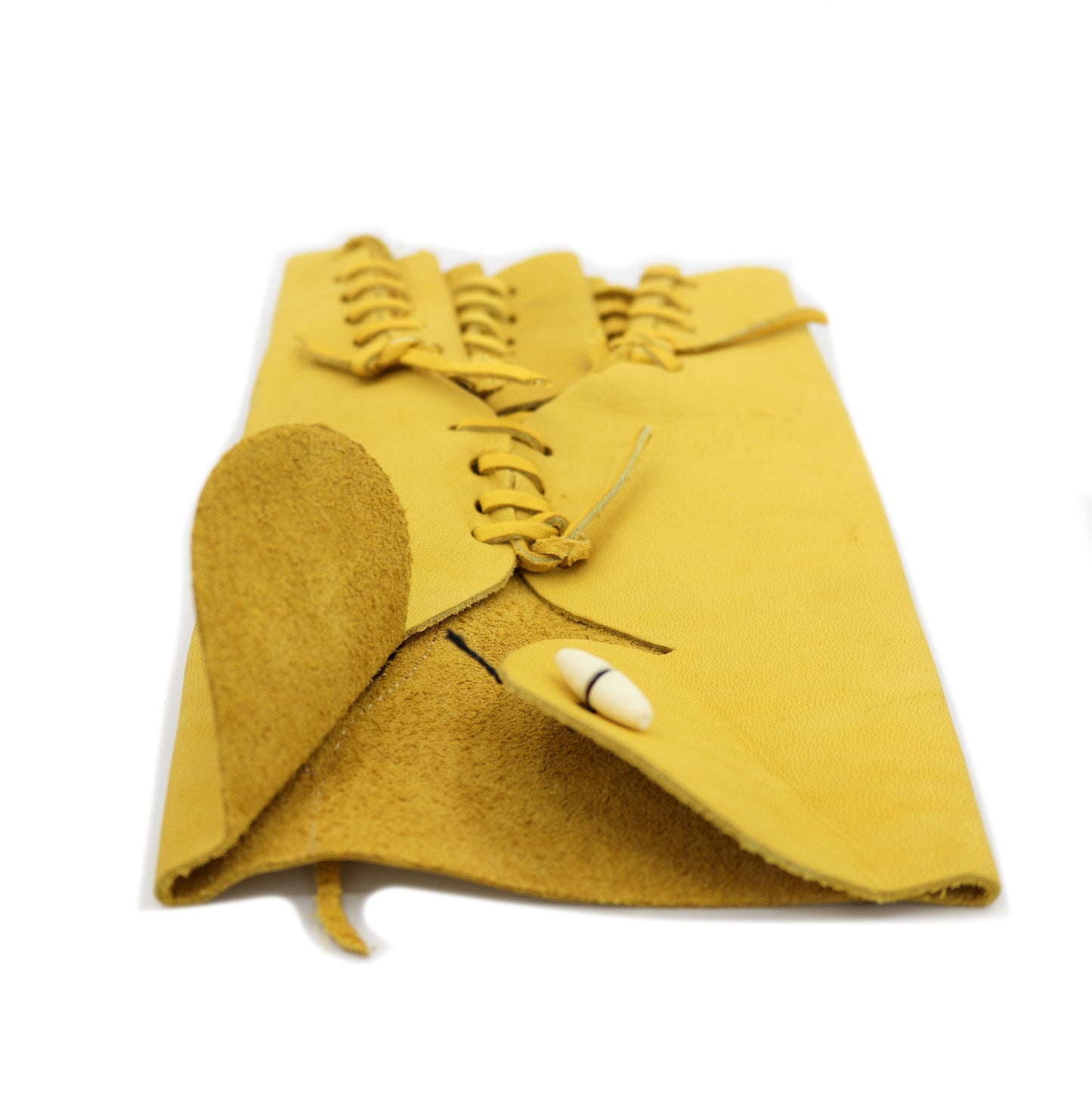 Manilla Amarilla Corta De Piel (Medium) Yellow Leather Glove