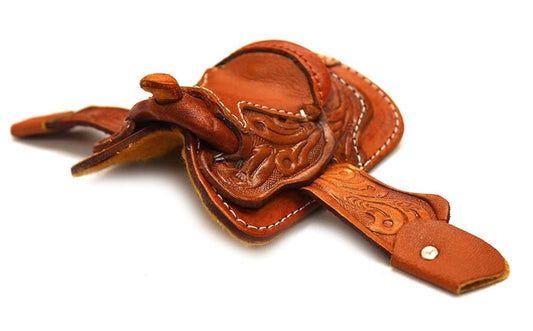 2" Tan Western Miniature Saddle