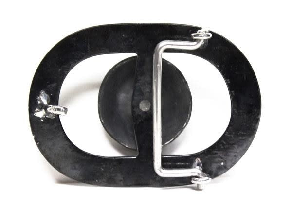 Oval Hebilla Fina (Negra) Charro Buckle Engraved