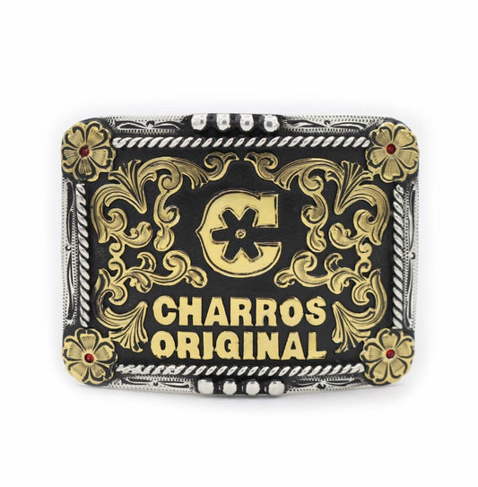 Charros Original Engraved Custom Buckle